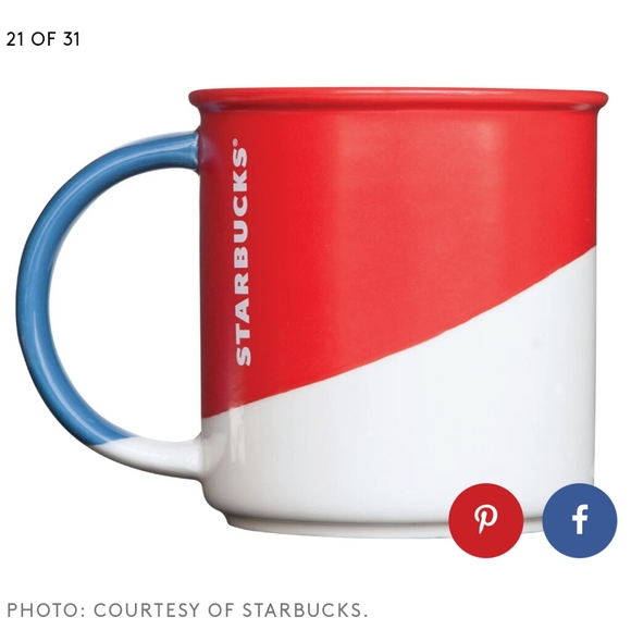 Starbucks Red Angle Dipped Mug 2017